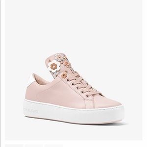 Mindy floral appliqué leather sneaker Clearance